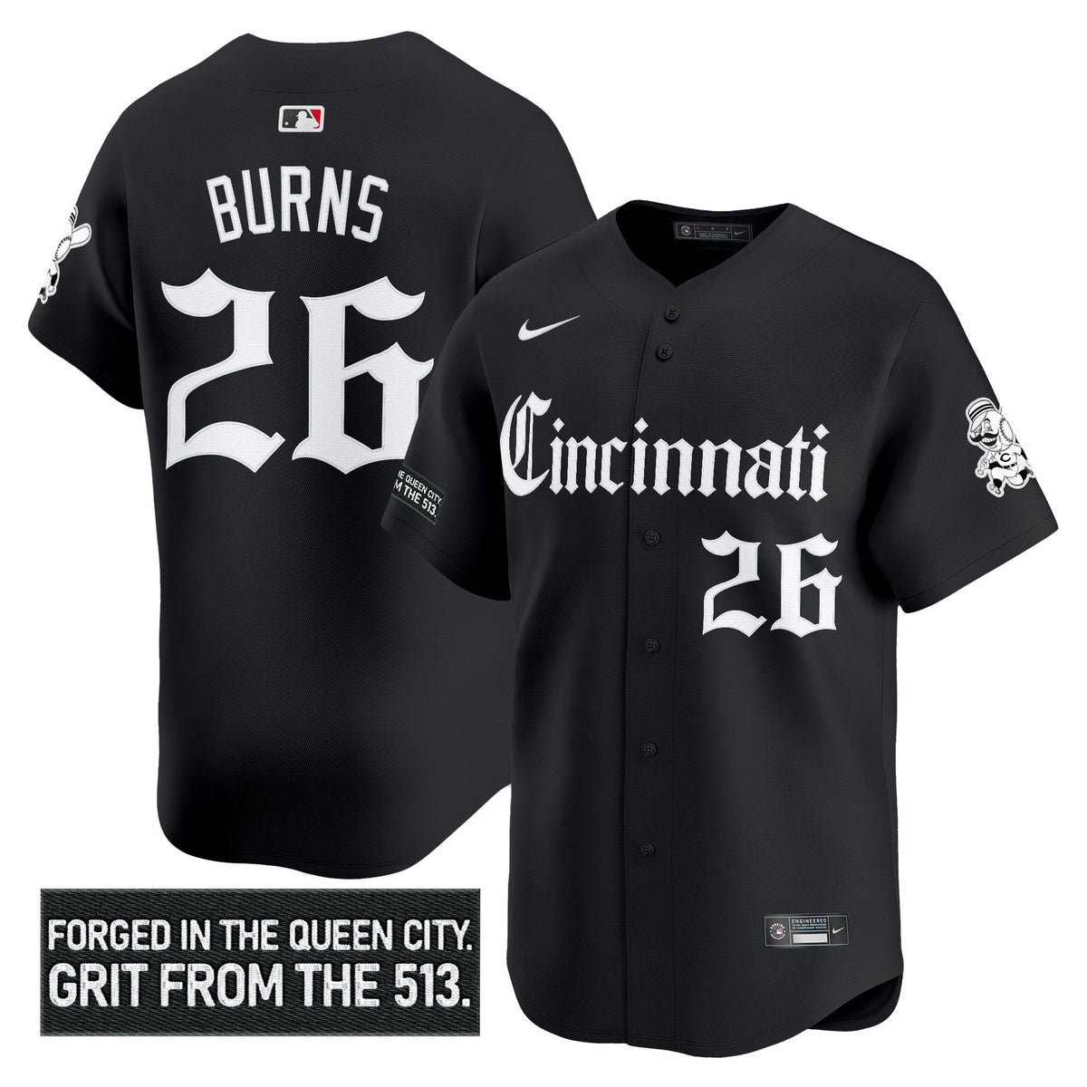 CIN 'Gothic Queen City Edition' Vapor Premier Limited Jersey - All Stitched