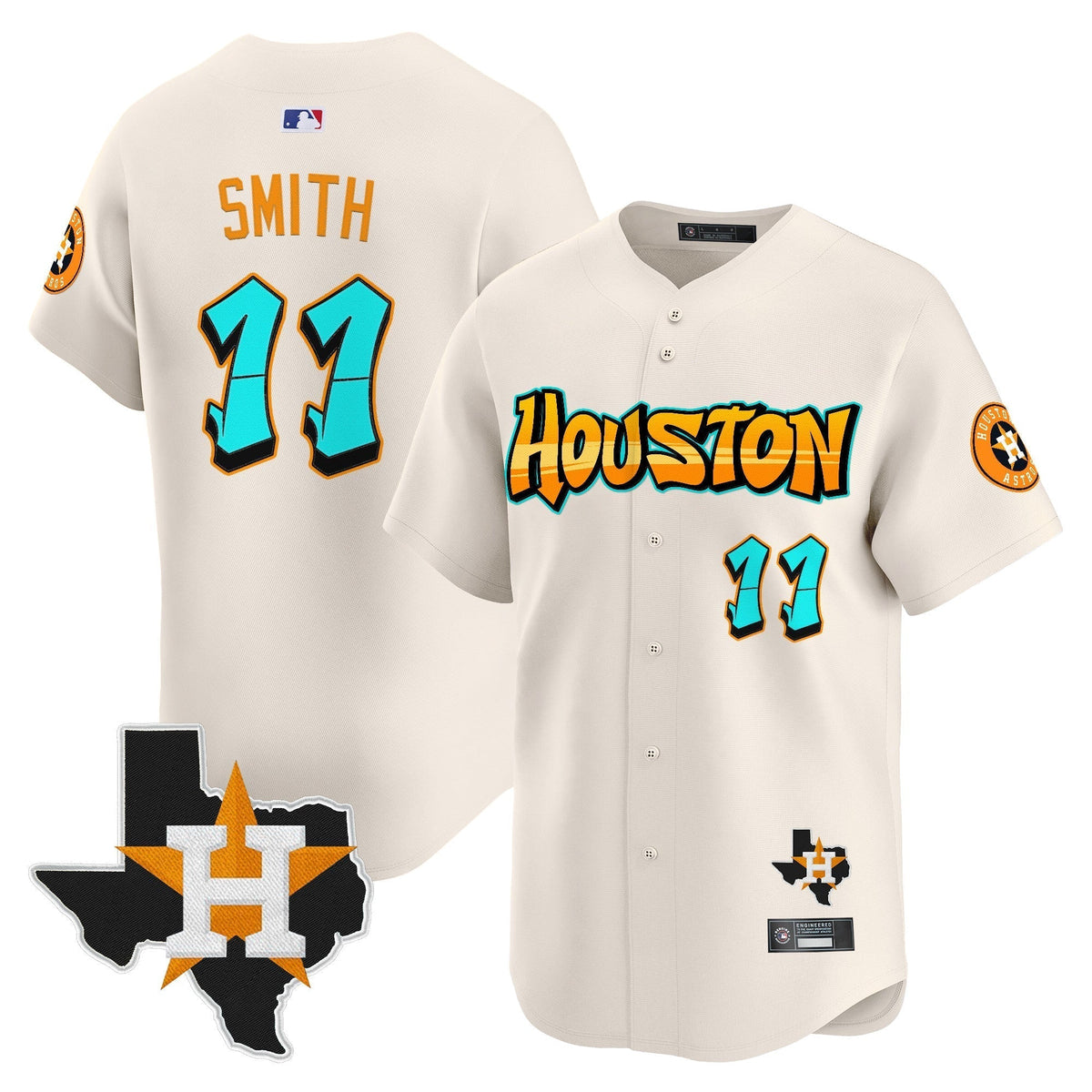 HOU 'Graffiti H-Town Edition' Vapor Premier Limited Men Jersey - All Stitched