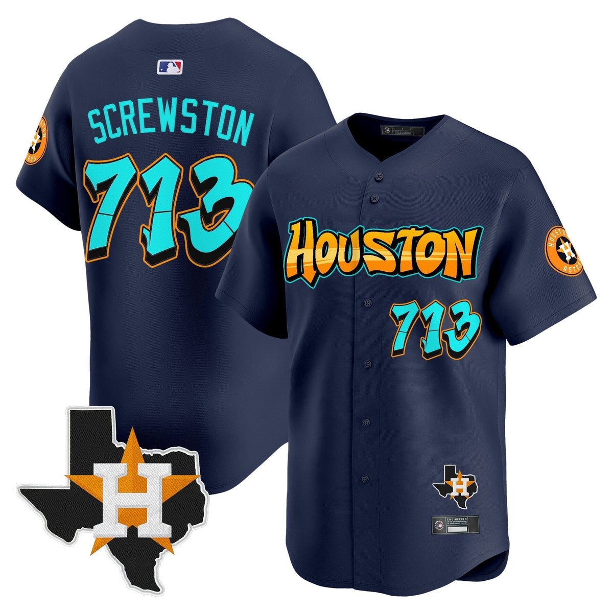 HOU 'Graffiti H-Town Edition' Vapor Premier Limited Jersey - All Stitched