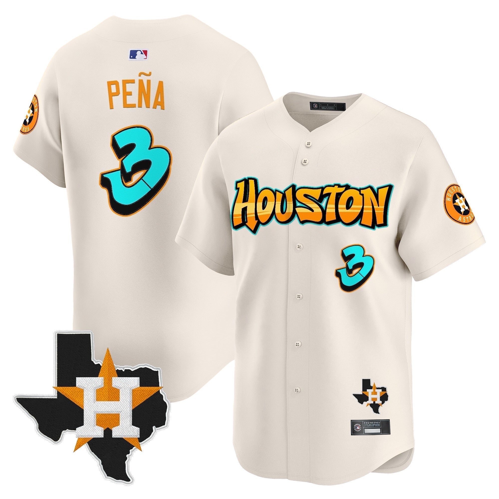 HOU 'Graffiti H-Town Edition' Vapor Premier Limited Jersey - All Stitched