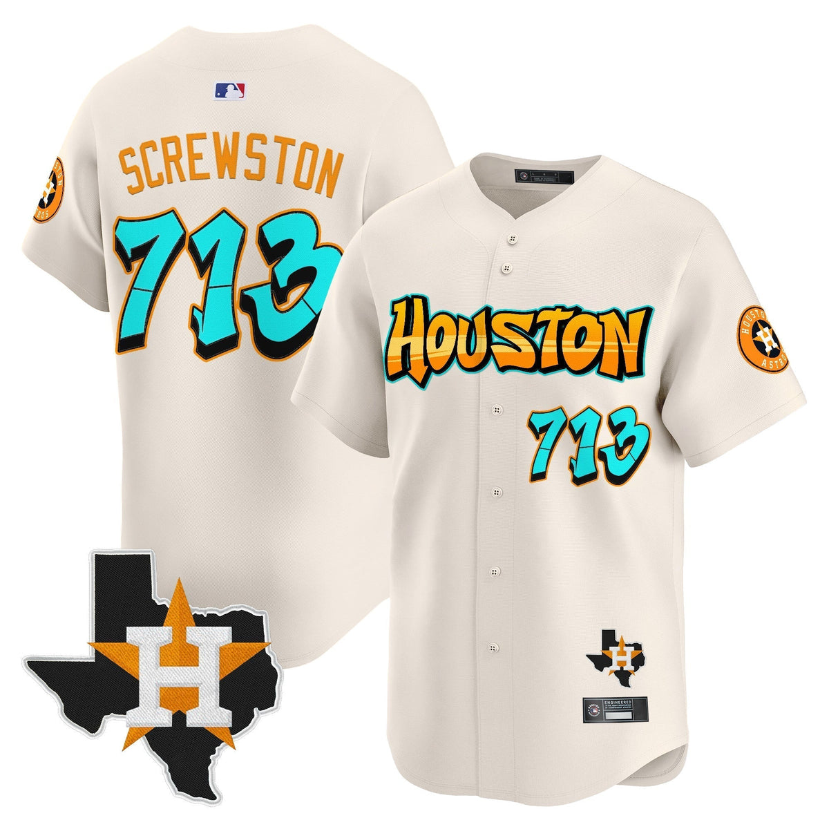HOU 'Graffiti H-Town Edition' Vapor Premier Limited Men Jersey - All Stitched