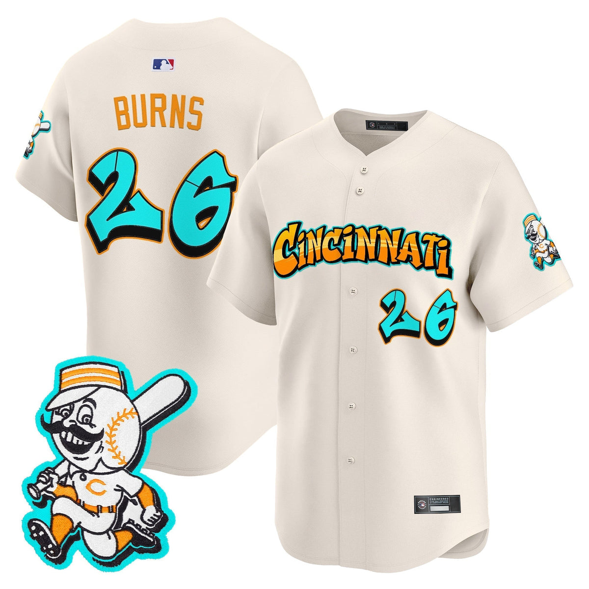 CIN 'Graffiti Queen City Edition' Vapor Premier Limited Men Jersey - All Stitched