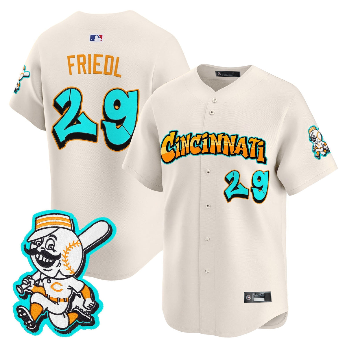 CIN 'Graffiti Queen City Edition' Vapor Premier Limited Men Jersey - All Stitched