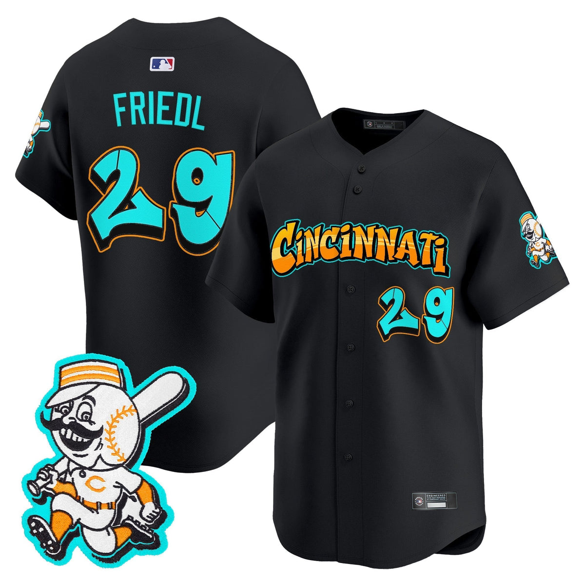 CIN 'Graffiti Queen City Edition' Vapor Premier Limited Jersey - All Stitched