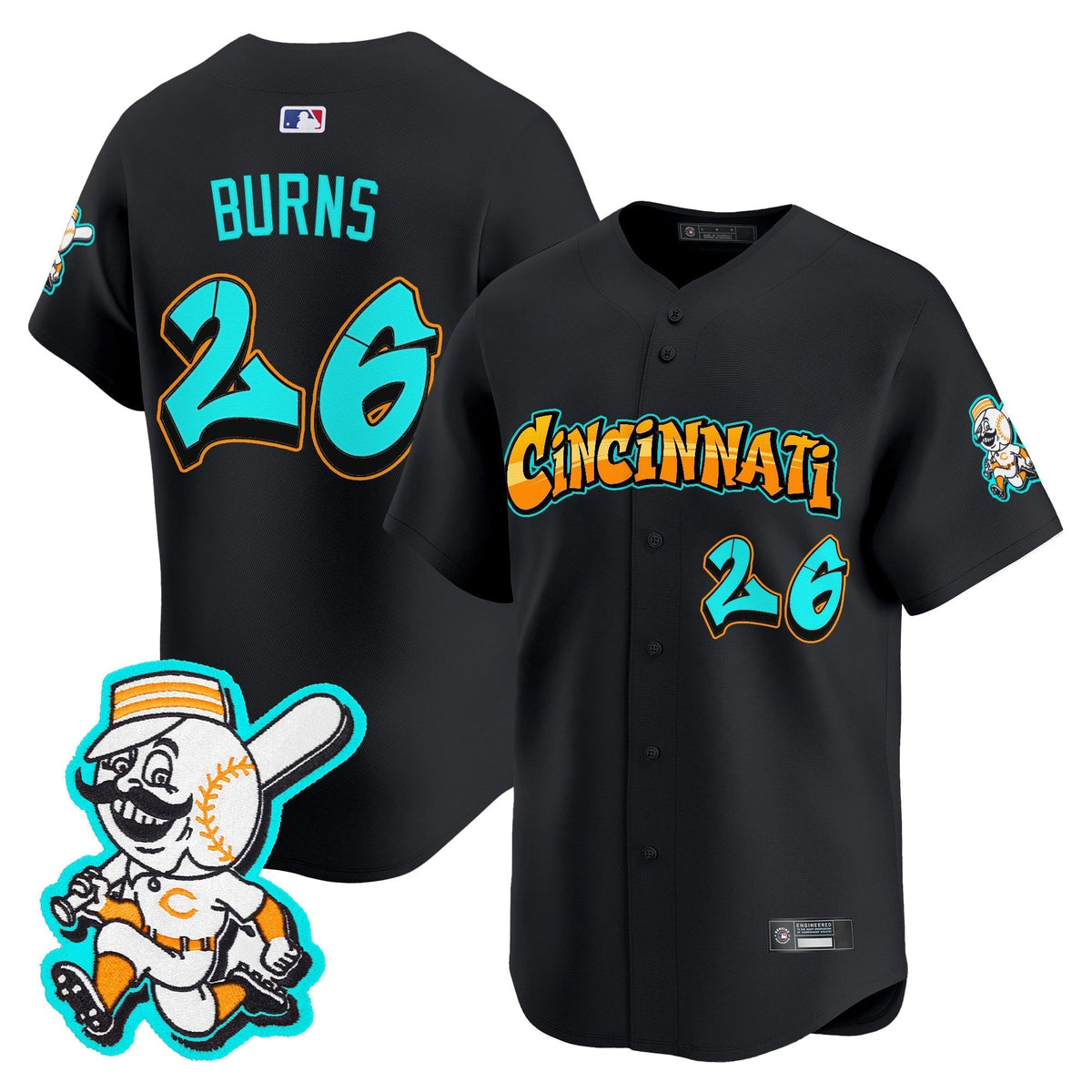 CIN 'Graffiti Queen City Edition' Vapor Premier Limited Jersey - All Stitched