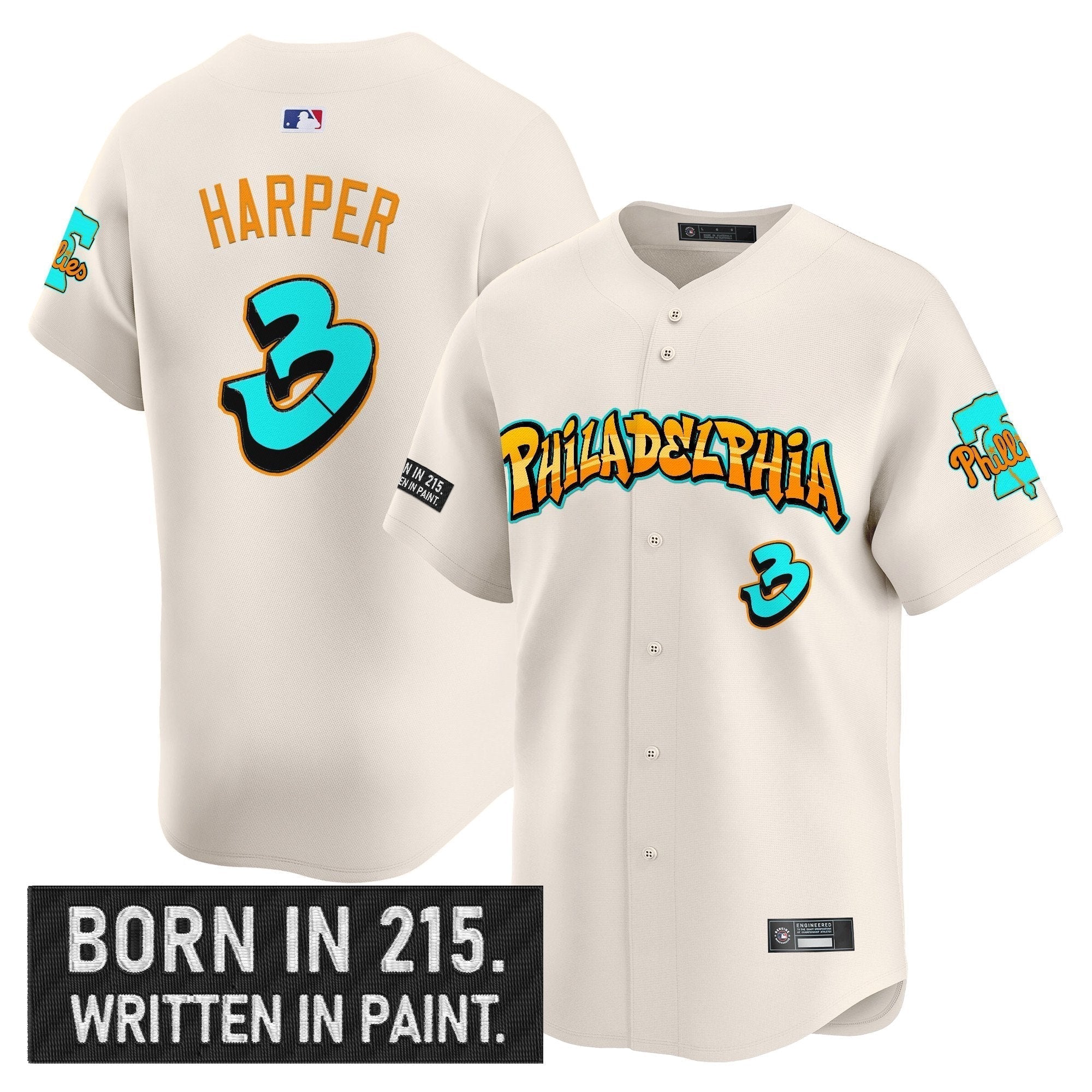 PHI 'Graffiti Broad Street Edition 'Vapor Premier Limited Jersey V2 - All Stitched