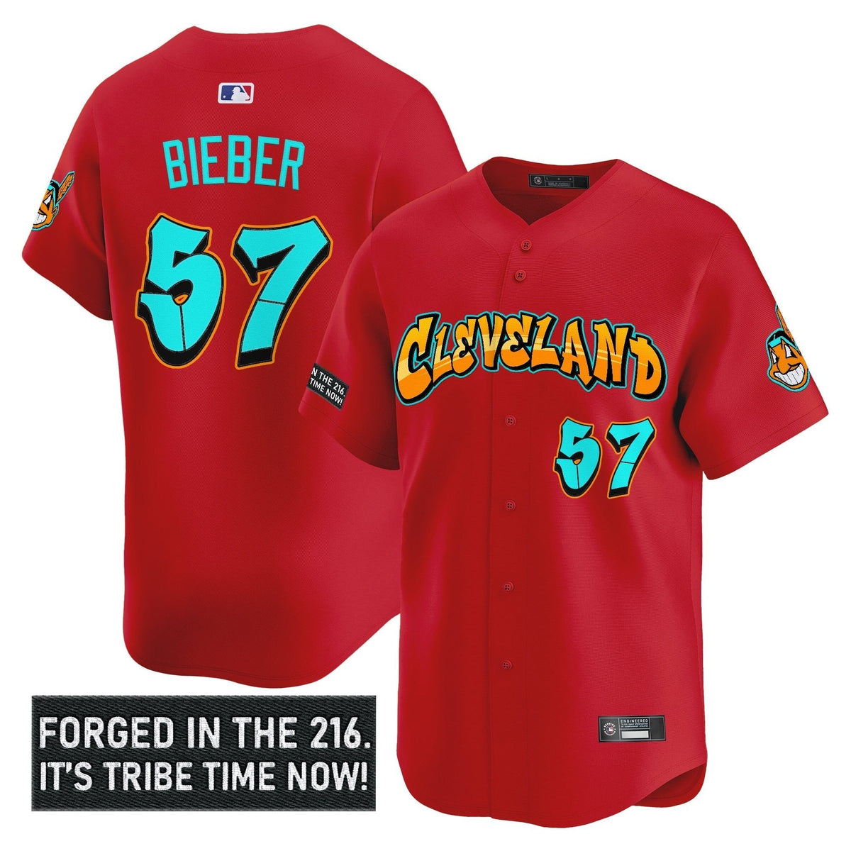 Cleveland Indians 'Graffiti 216 Ink Edition' Vapor Premier Limited Jersey - All Stitched