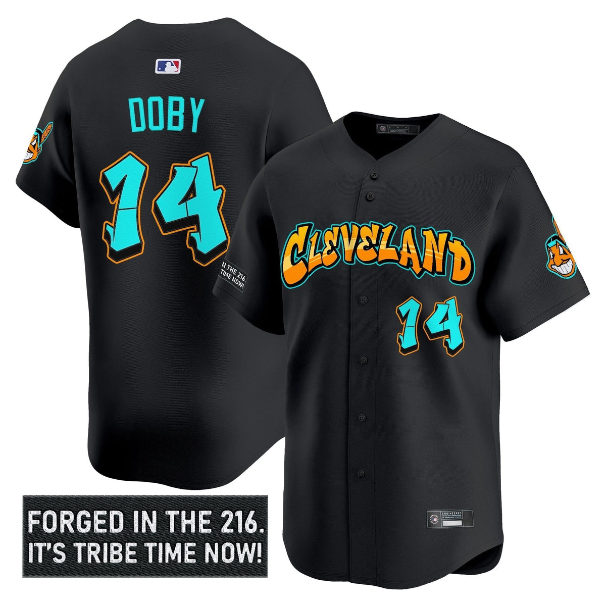Cleveland Indians 'Graffiti 216 Ink Edition' Vapor Premier Limited Jersey - All Stitched