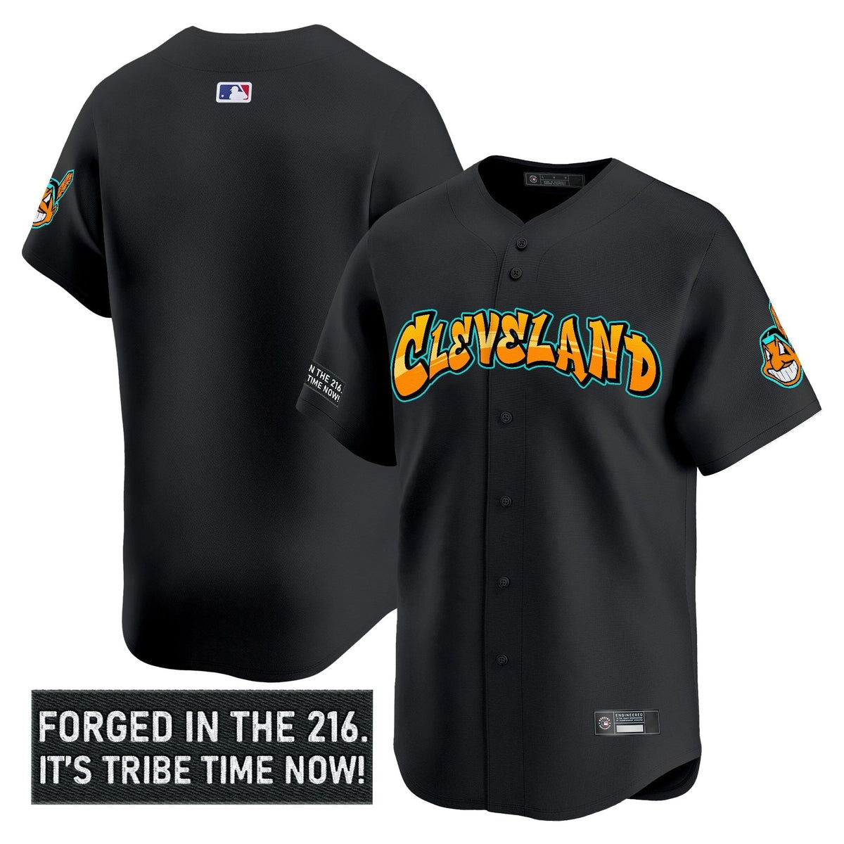 Cleveland Indians 'Graffiti 216 Ink Edition' Vapor Premier Limited Jersey - All Stitched