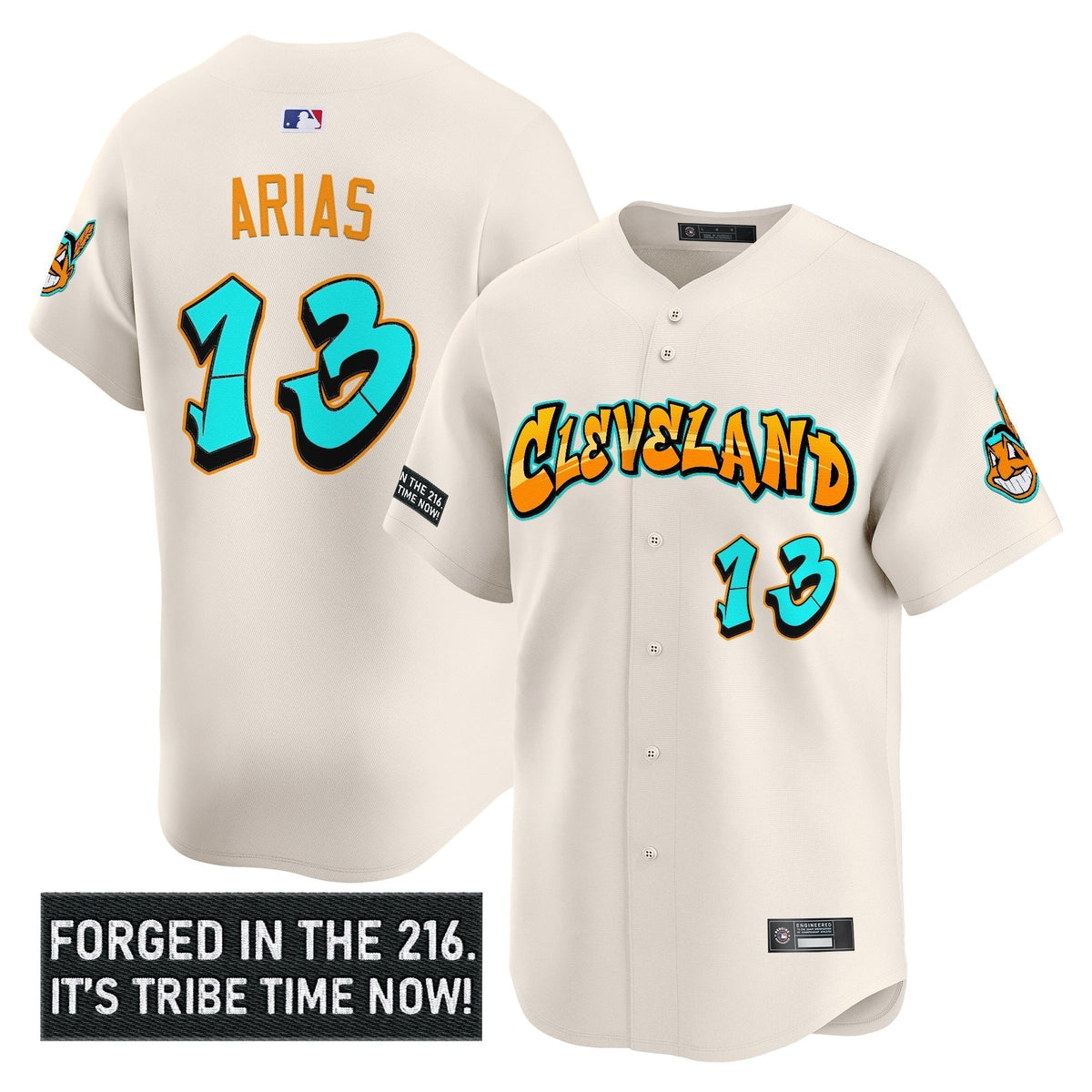 Cleveland Indians 'Graffiti 216 Ink Edition' Vapor Premier Limited Men Jersey - All Stitched