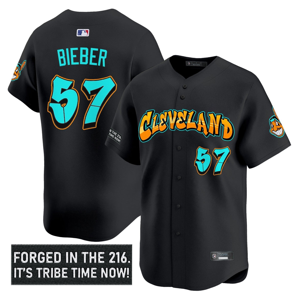 Cleveland Indians 'Graffiti 216 Ink Edition' Vapor Premier Limited Jersey - All Stitched