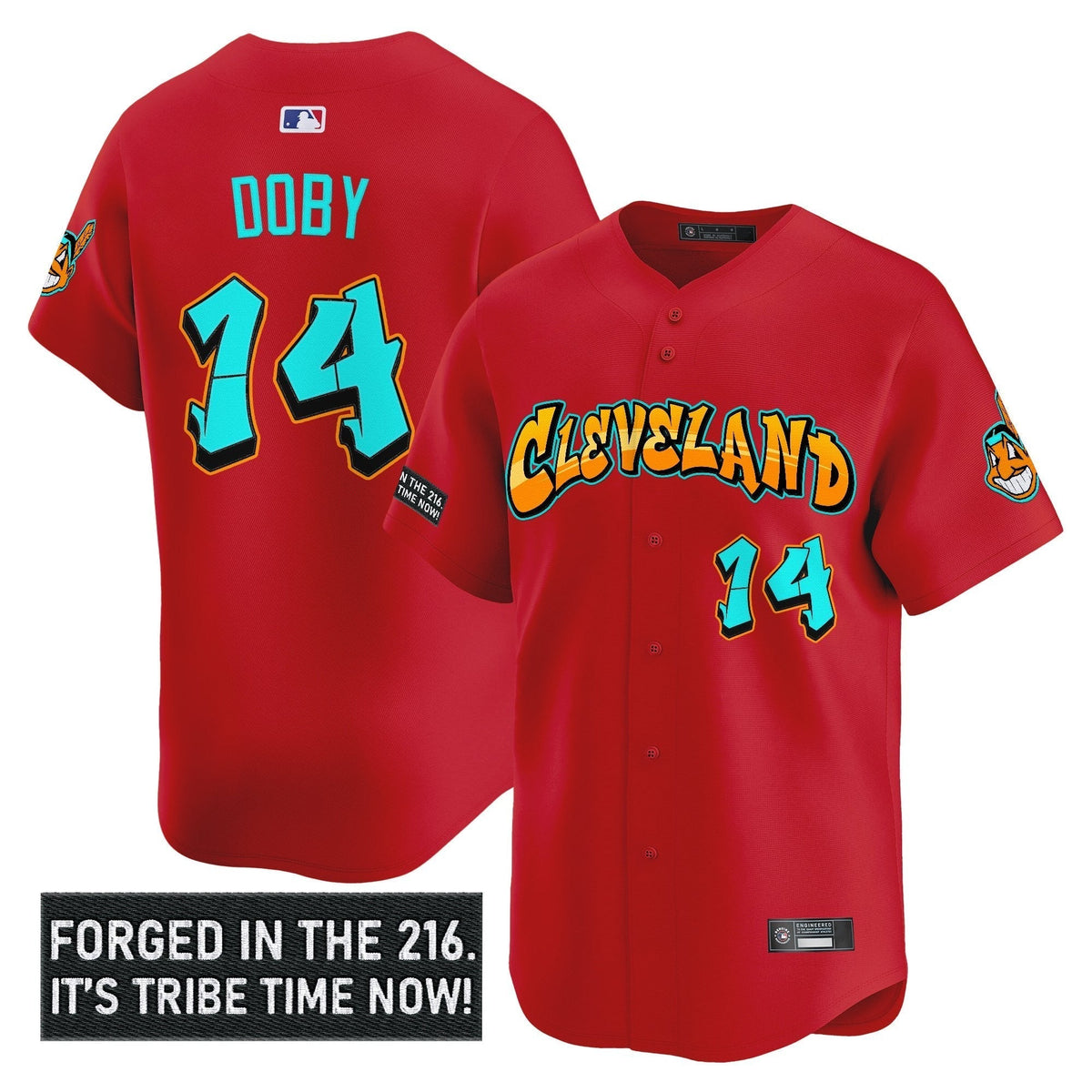 Cleveland Indians 'Graffiti 216 Ink Edition' Vapor Premier Limited Jersey - All Stitched