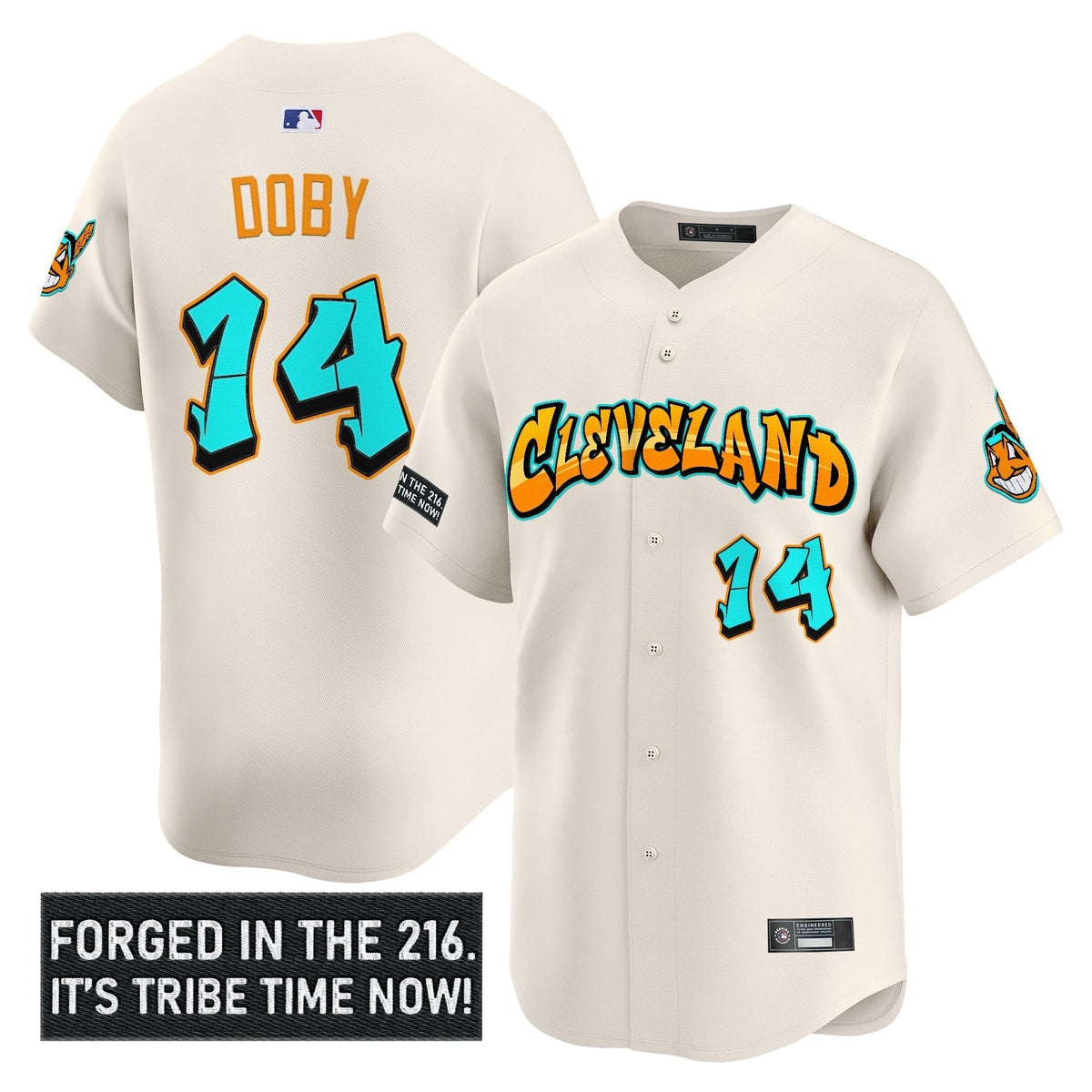 Cleveland Indians 'Graffiti 216 Ink Edition' Vapor Premier Limited Men Jersey - All Stitched
