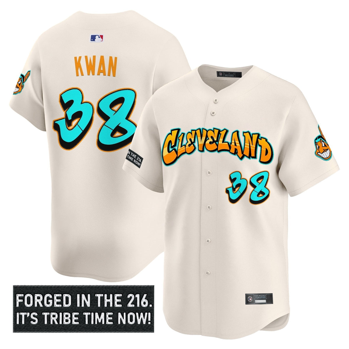 Cleveland Indians 'Graffiti 216 Ink Edition' Vapor Premier Limited Men Jersey - All Stitched