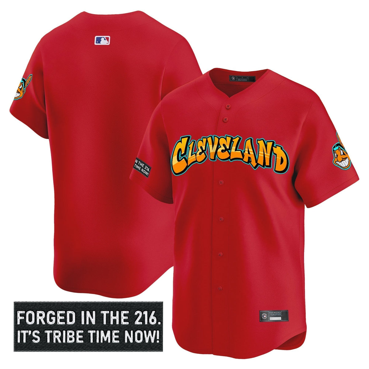 Cleveland Indians 'Graffiti 216 Ink Edition' Vapor Premier Limited Jersey - All Stitched