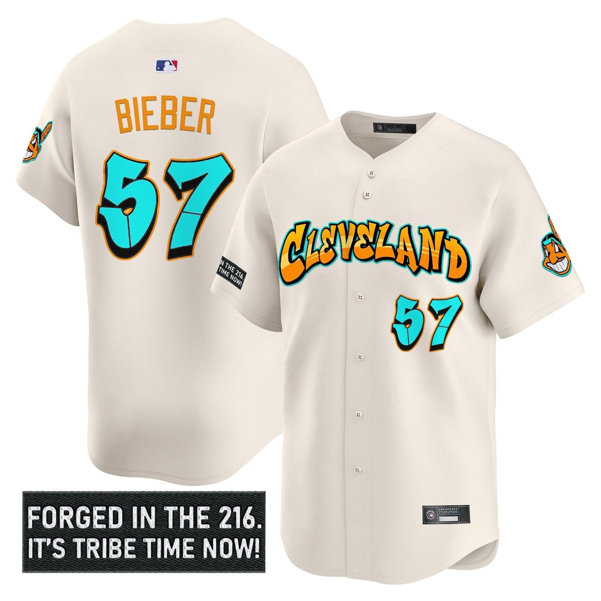 Cleveland Indians 'Graffiti 216 Ink Edition' Vapor Premier Limited Men Jersey - All Stitched