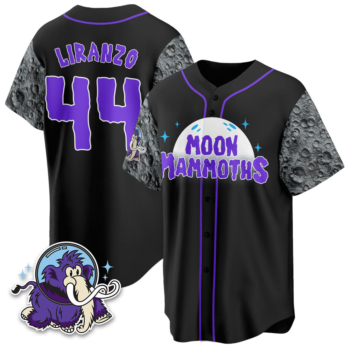 Erie SeaWolves 2025 Moon Mammoths Alternate Jersey - All Stitched
