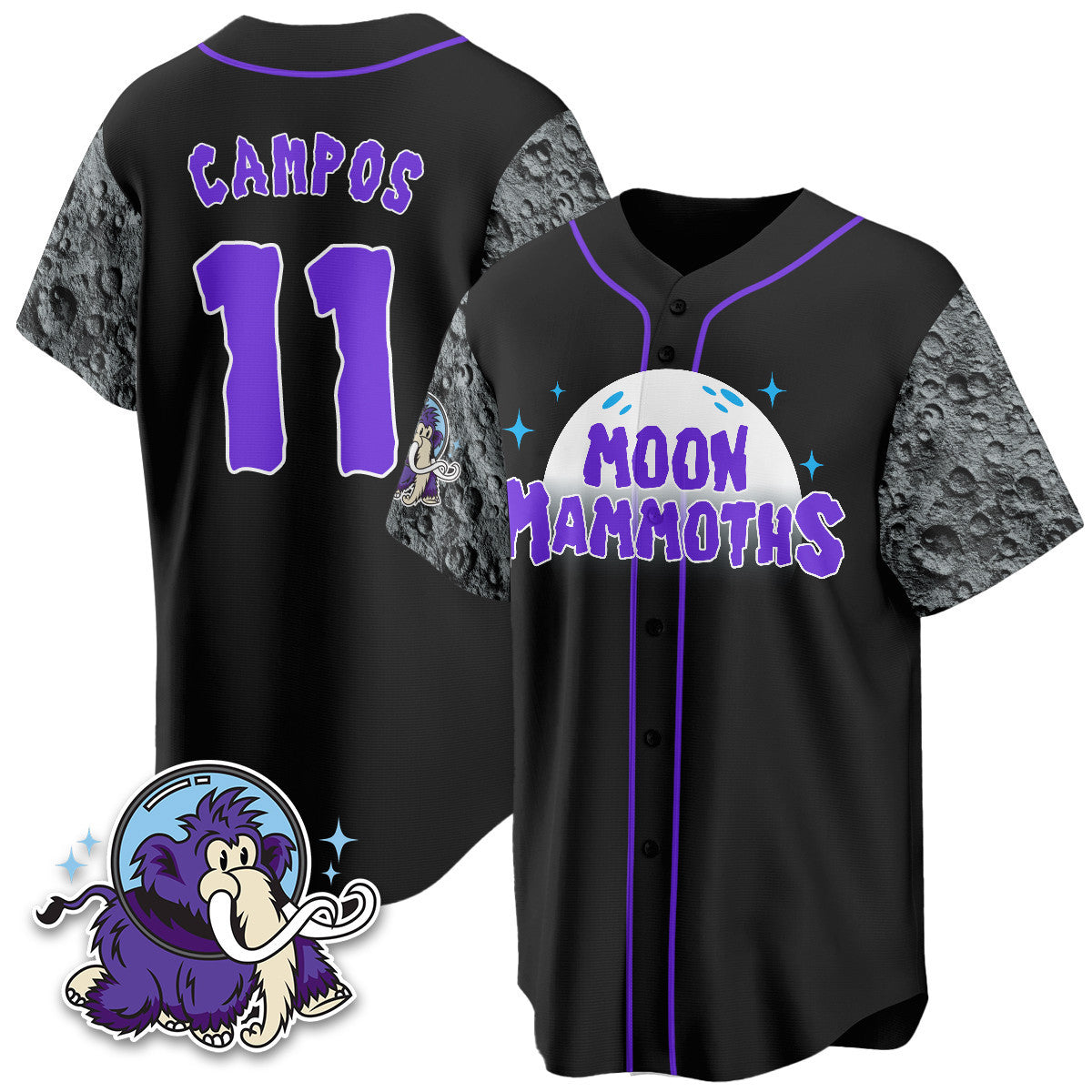 Erie SeaWolves 2025 Moon Mammoths Alternate Men Jersey - All Stitched