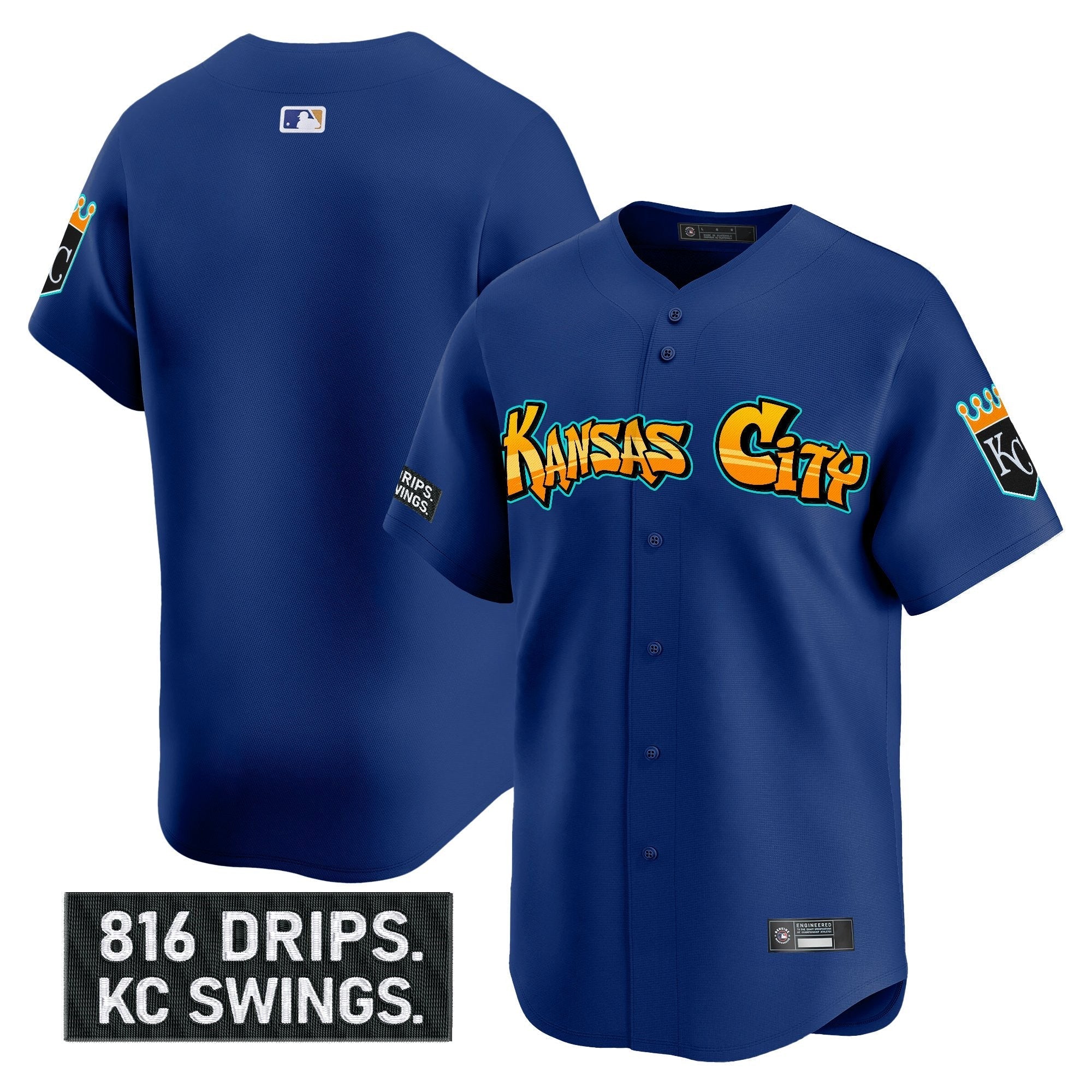 KC 'Graffiti Crown Drop Edition' Vapor Premier Limited Jersey - All Stitched
