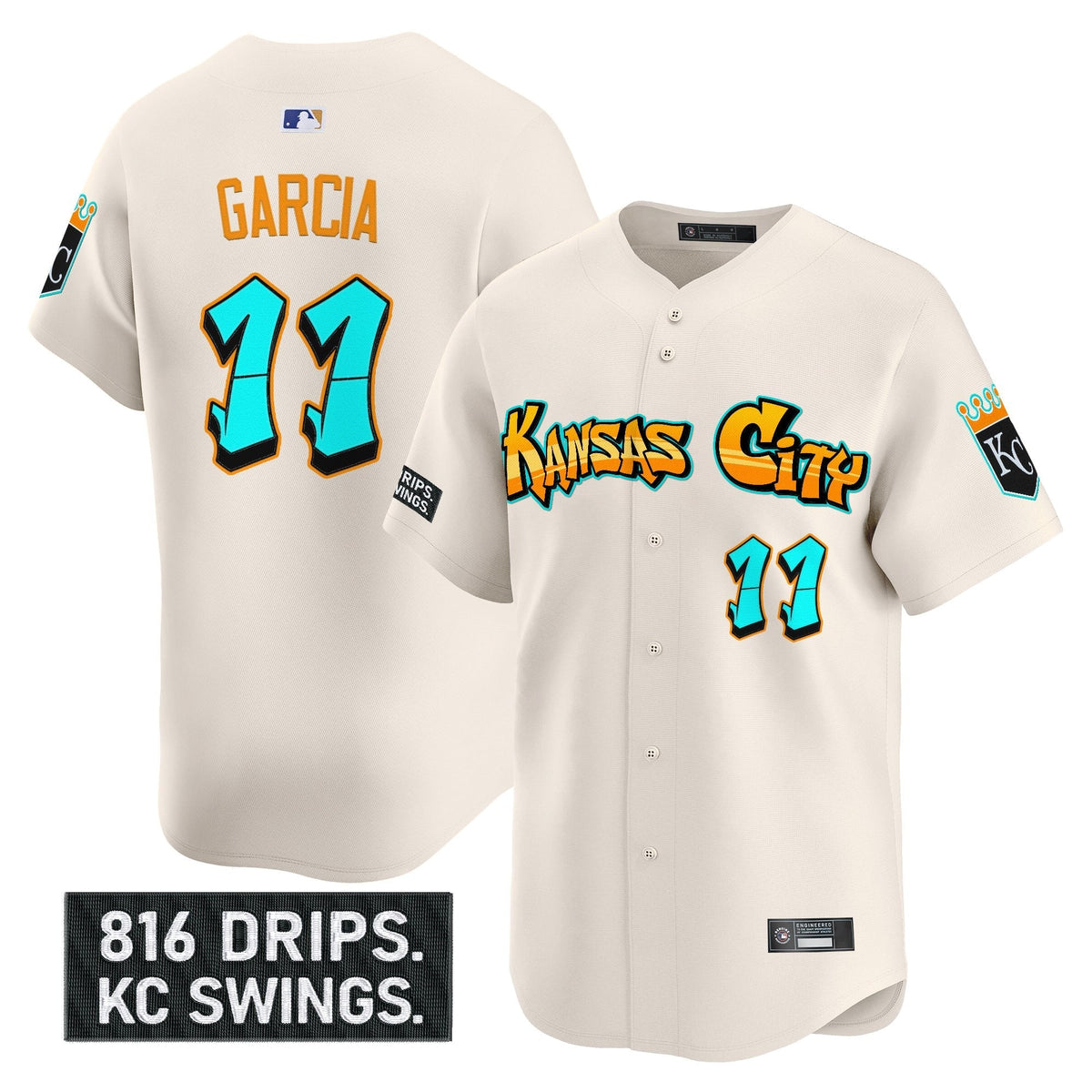 KC 'Graffiti Crown Drop Edition' Vapor Premier Limited Jersey - All Stitched