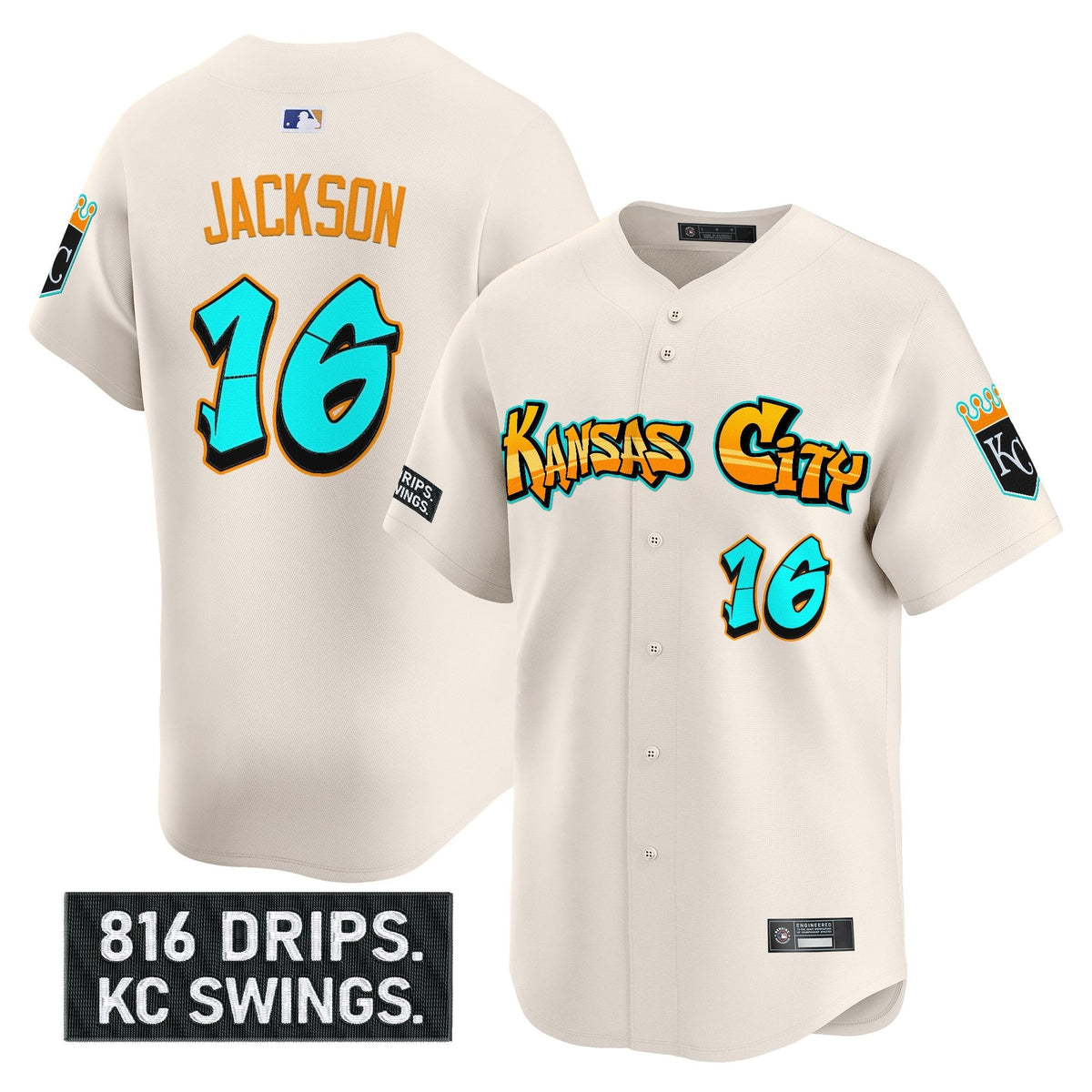 KC 'Graffiti Crown Drop Edition' Vapor Premier Limited Jersey - All Stitched