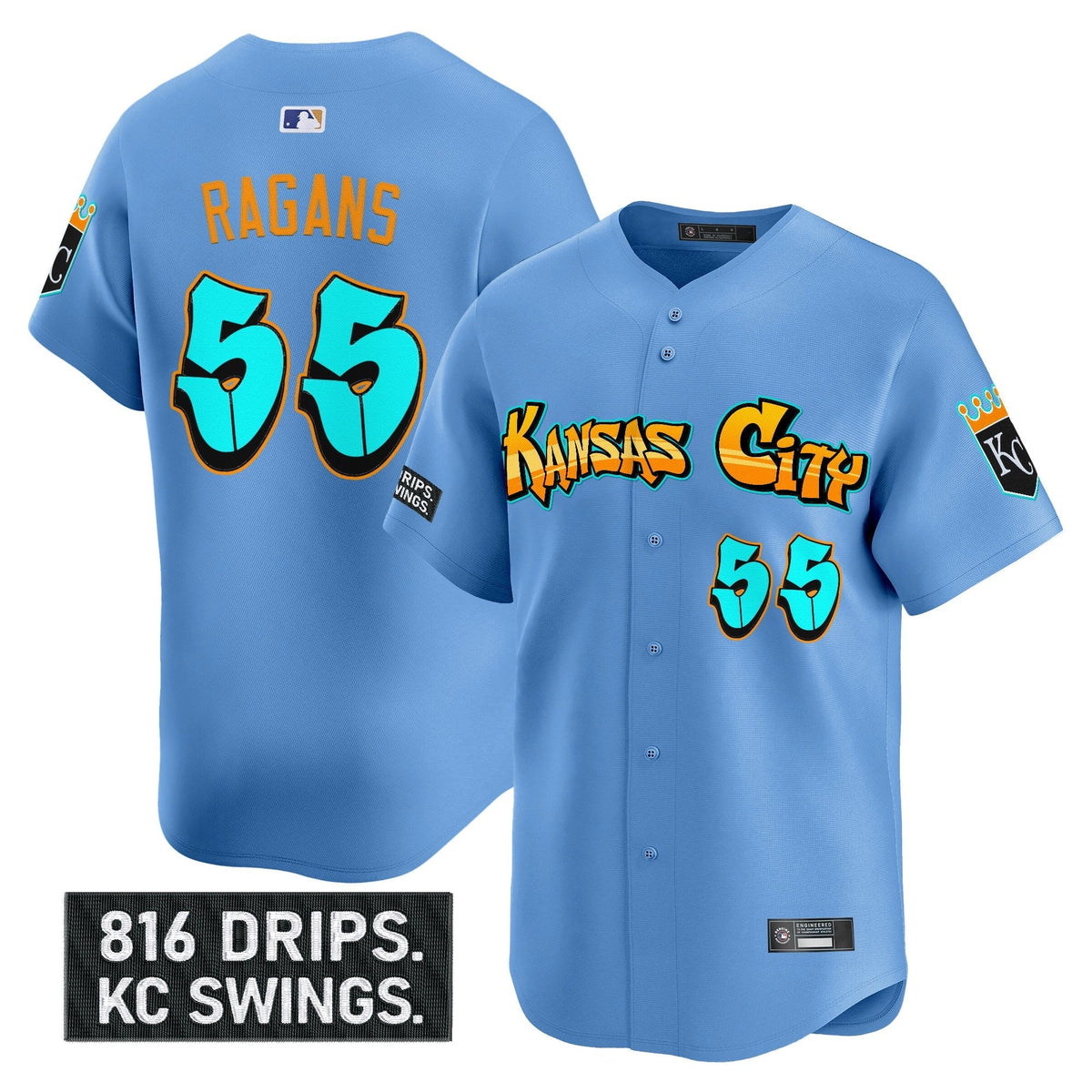 KC 'Graffiti Crown Drop Edition' Vapor Premier Limited Jersey - All Stitched