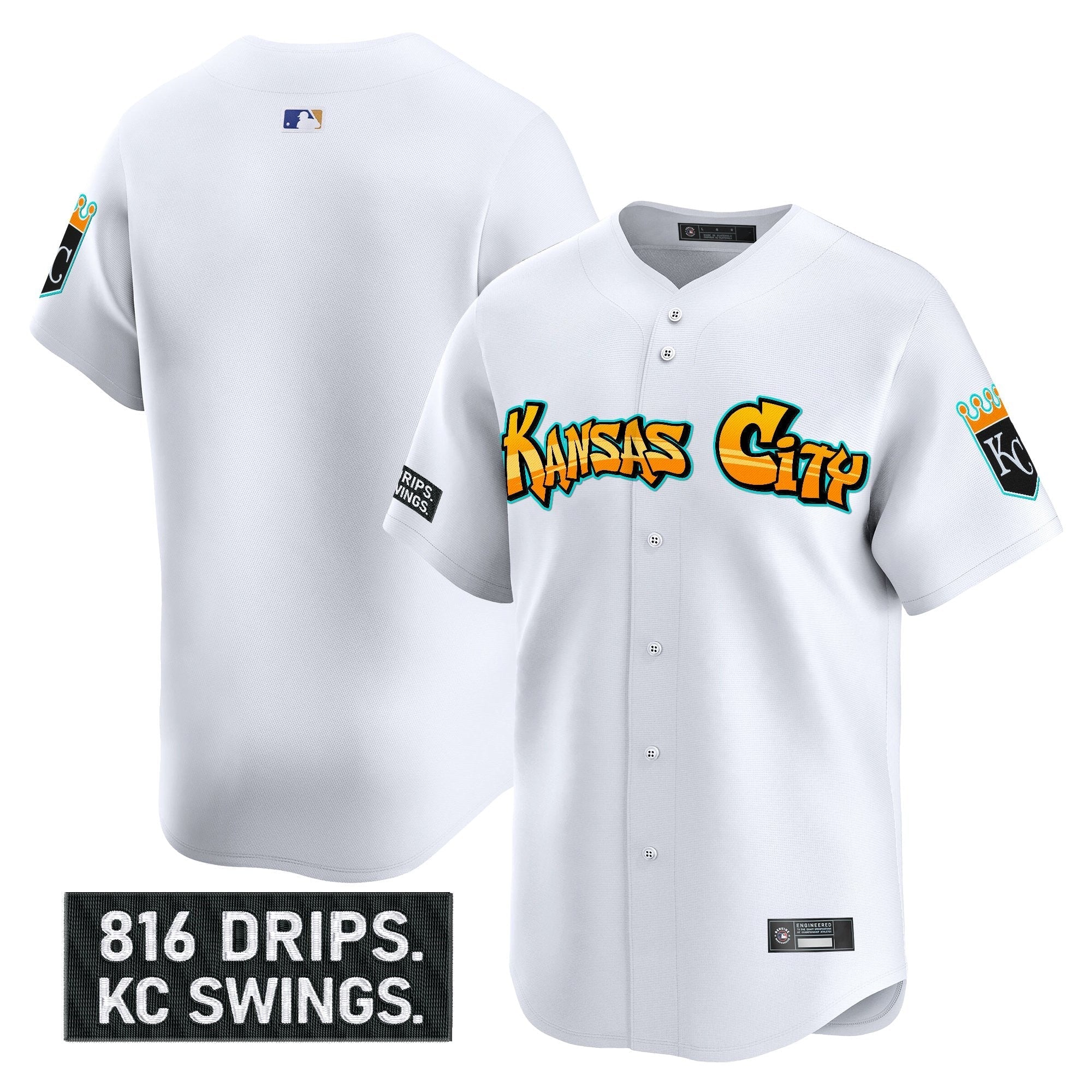 KC 'Graffiti Crown Drop Edition' Vapor Premier Limited Jersey - All Stitched