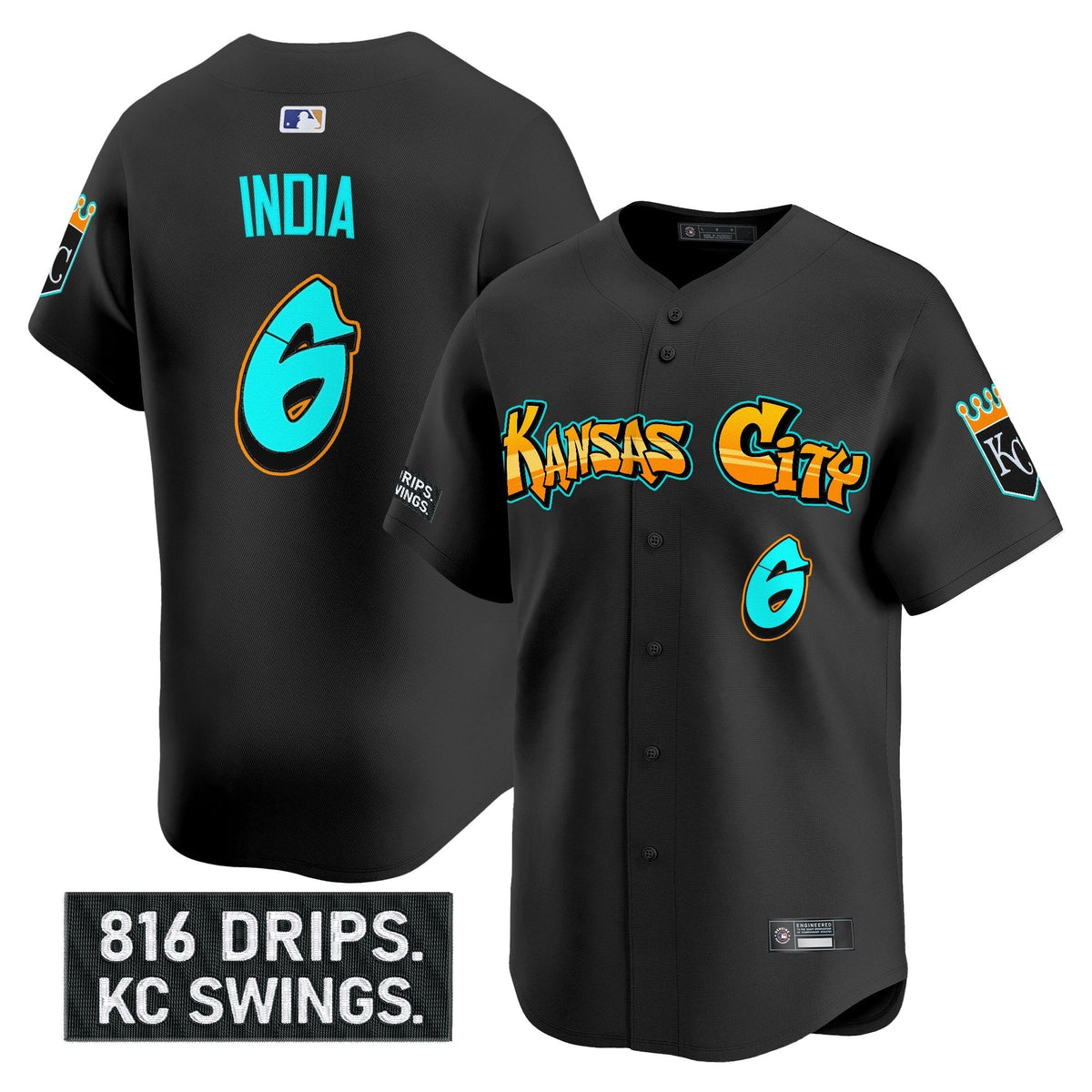 KC 'Graffiti Crown Drop Edition' Vapor Premier Limited Jersey - All Stitched