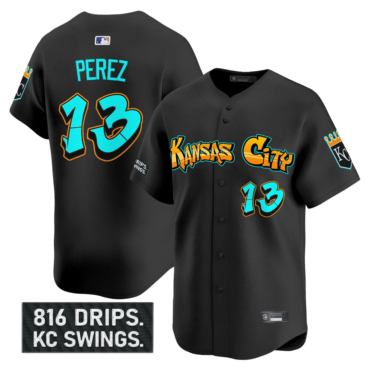KC 'Graffiti Crown Drop Edition' Vapor Premier Limited Jersey - All Stitched