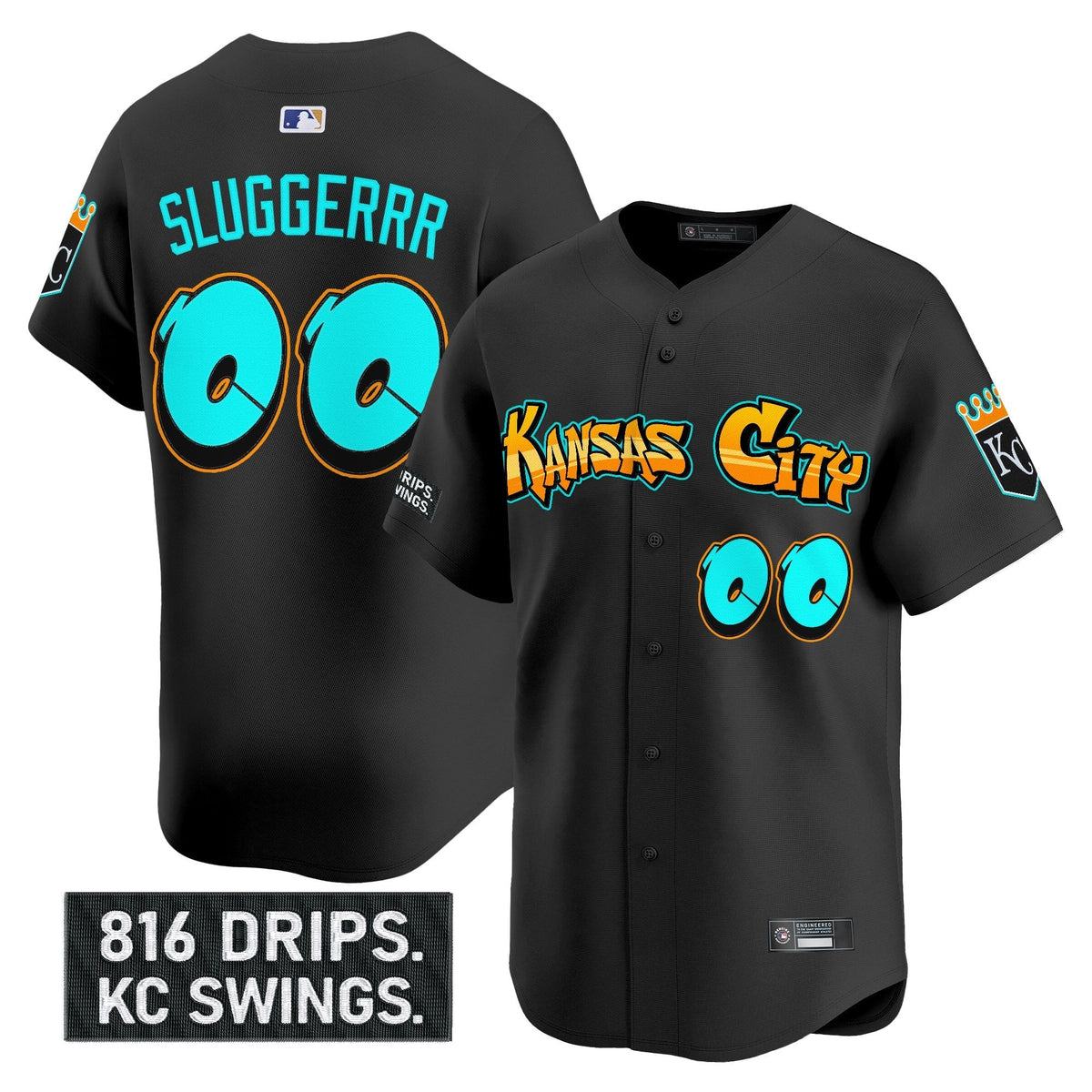 KC 'Graffiti Crown Drop Edition' Vapor Premier Limited Jersey - All Stitched