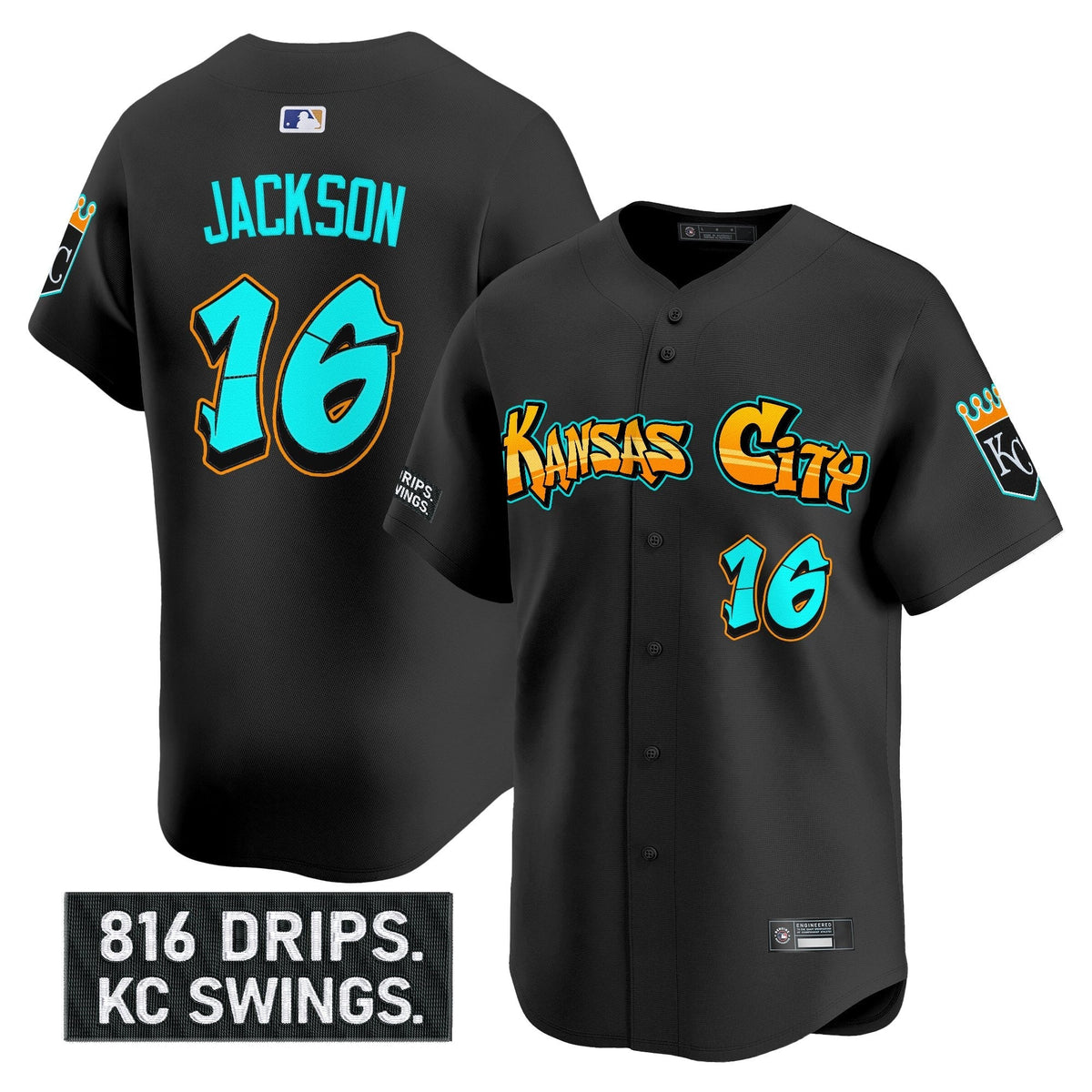 KC 'Graffiti Crown Drop Edition' Vapor Premier Limited Jersey - All Stitched