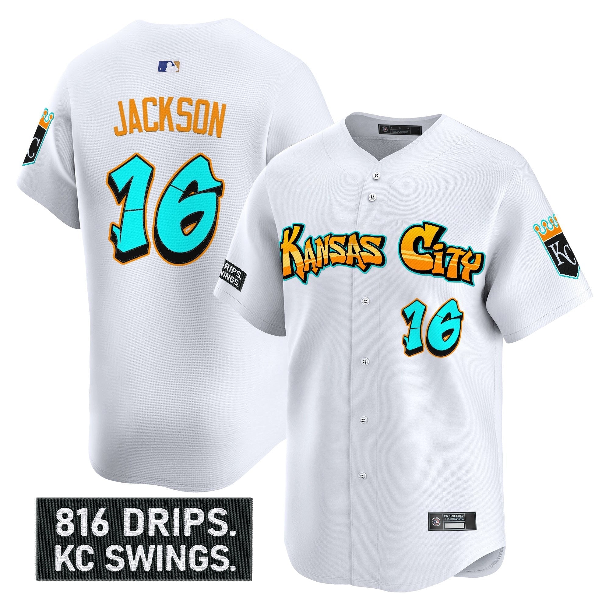 KC 'Graffiti Crown Drop Edition' Vapor Premier Limited Jersey - All Stitched