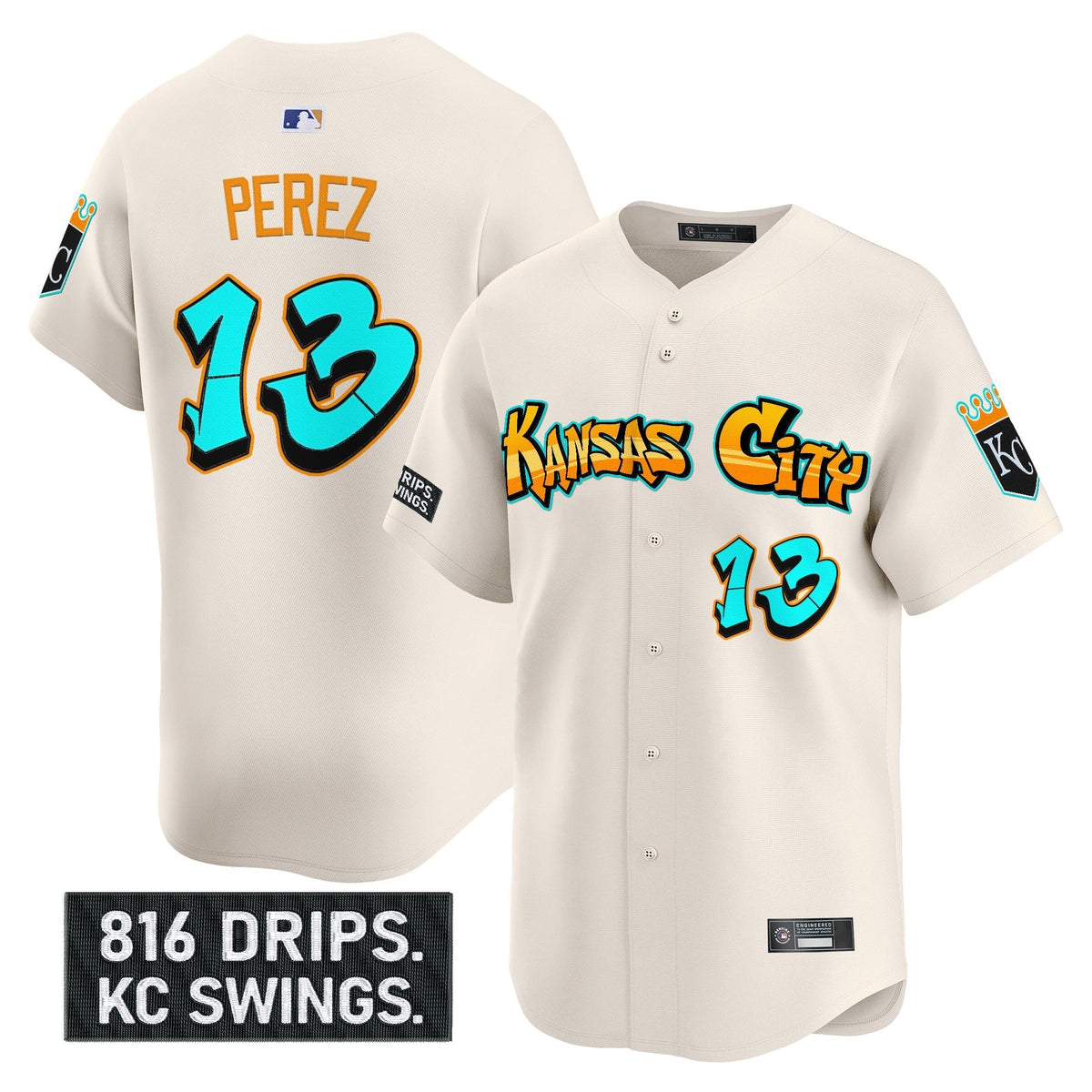 KC 'Graffiti Crown Drop Edition' Vapor Premier Limited Jersey - All Stitched