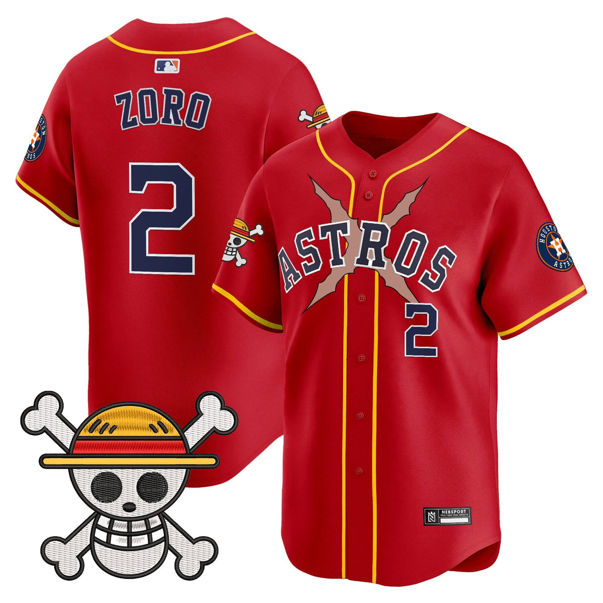 HOU x One Piece 2025 Vapor Premier Limited Jersey - All Stitched