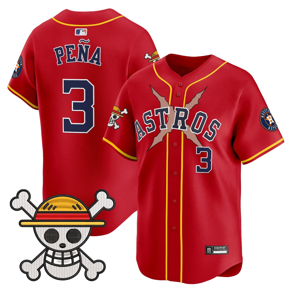 HOU x One Piece 2025 Vapor Premier Limited Jersey - All Stitched