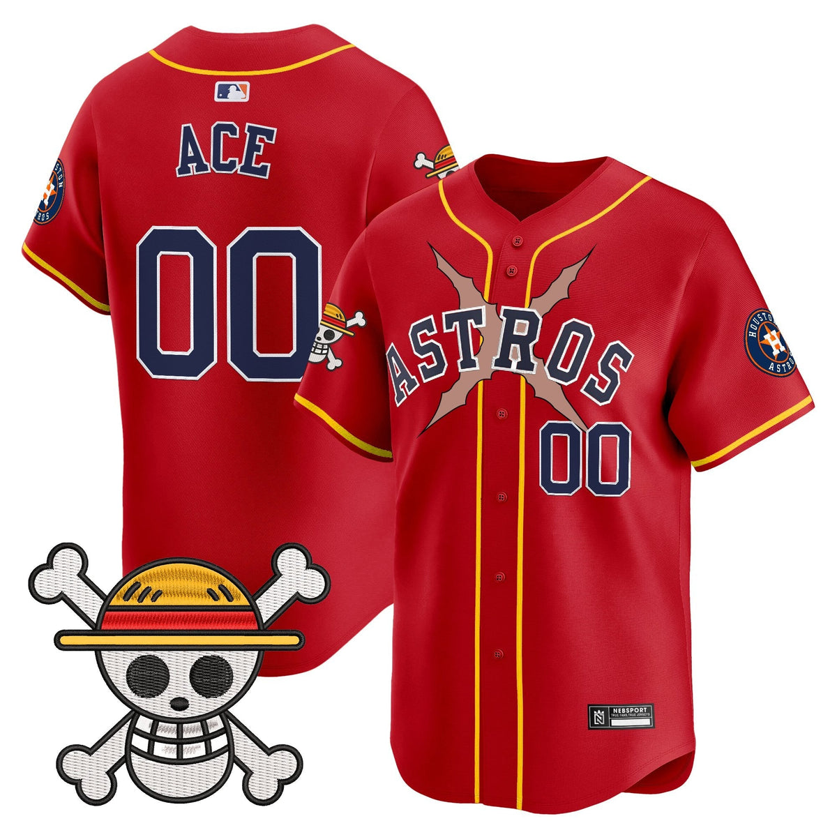 HOU x One Piece 2025 Vapor Premier Limited Jersey - All Stitched