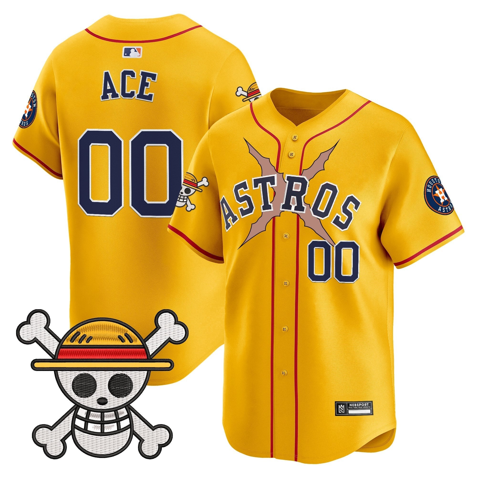 HOU x One Piece 2025 Vapor Premier Limited Jersey - Stitched