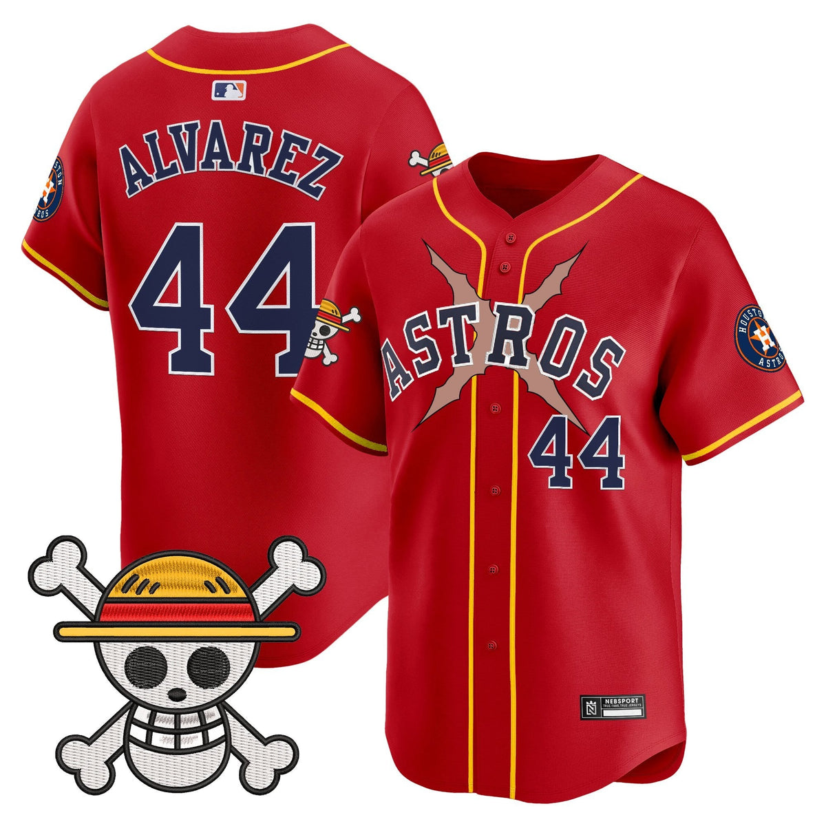 HOU x One Piece 2025 Vapor Premier Limited Jersey - All Stitched