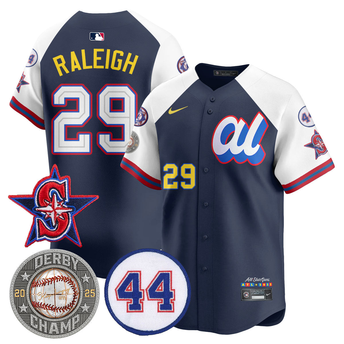 Cal Raleigh HRDERBY Champion AL 2025 MLB All-Star Jersey V2 - All Stitched