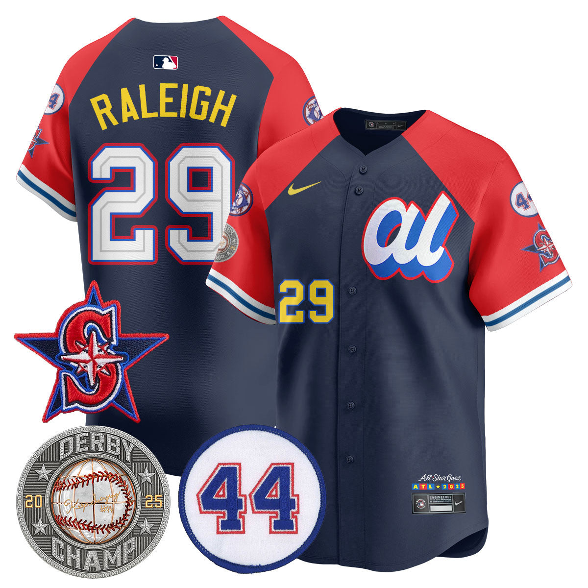 Cal Raleigh HRDERBY Champion AL 2025 MLB All-Star Jersey V2 - All Stitched