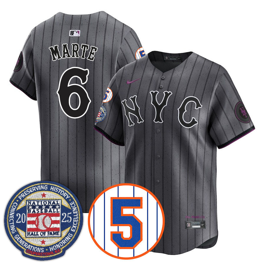 NYM Number Retirement & Hall of Fame Gold Jersey - All Stitched