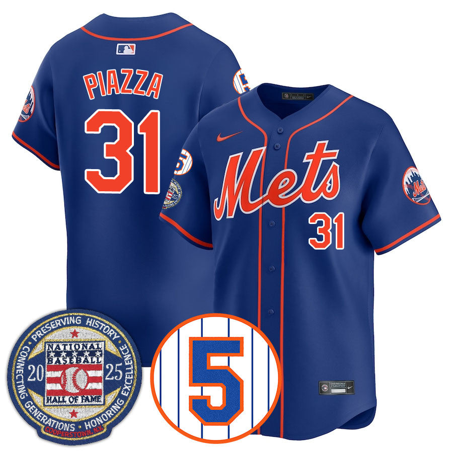 NYM Number Retirement & Hall of Fame Gold Jersey - All Stitched