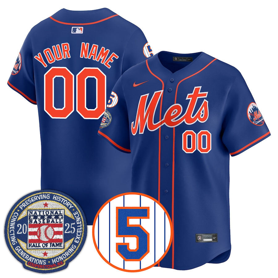 NYM Number Retirement & Hall of Fame Gold Jersey - All Stitched