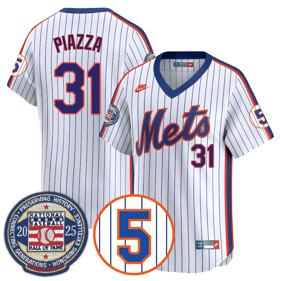 NYM Number Retirement & Hall of Fame Gold Jersey - All Stitched