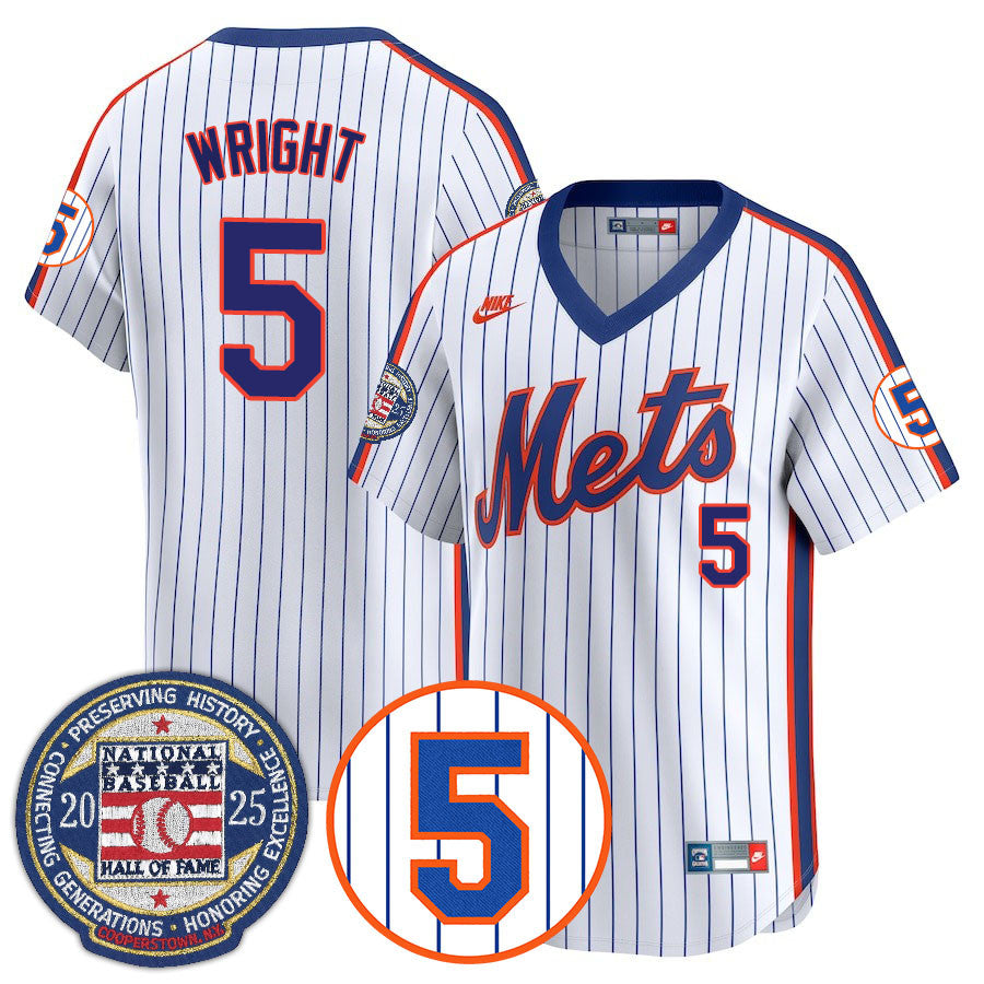 NYM Number Retirement & Hall of Fame Gold Men Jersey - All Stitched