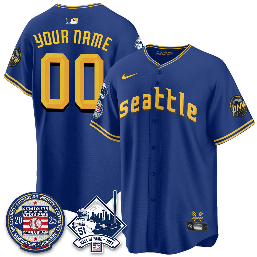 SEA Ichiro Number Retirement Jersey V2 - All Stitched