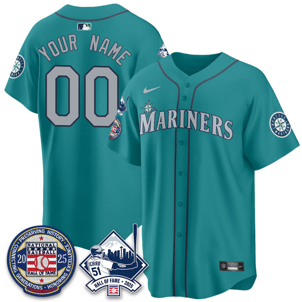 SEA Ichiro Number Retirement Jersey V2 - All Stitched
