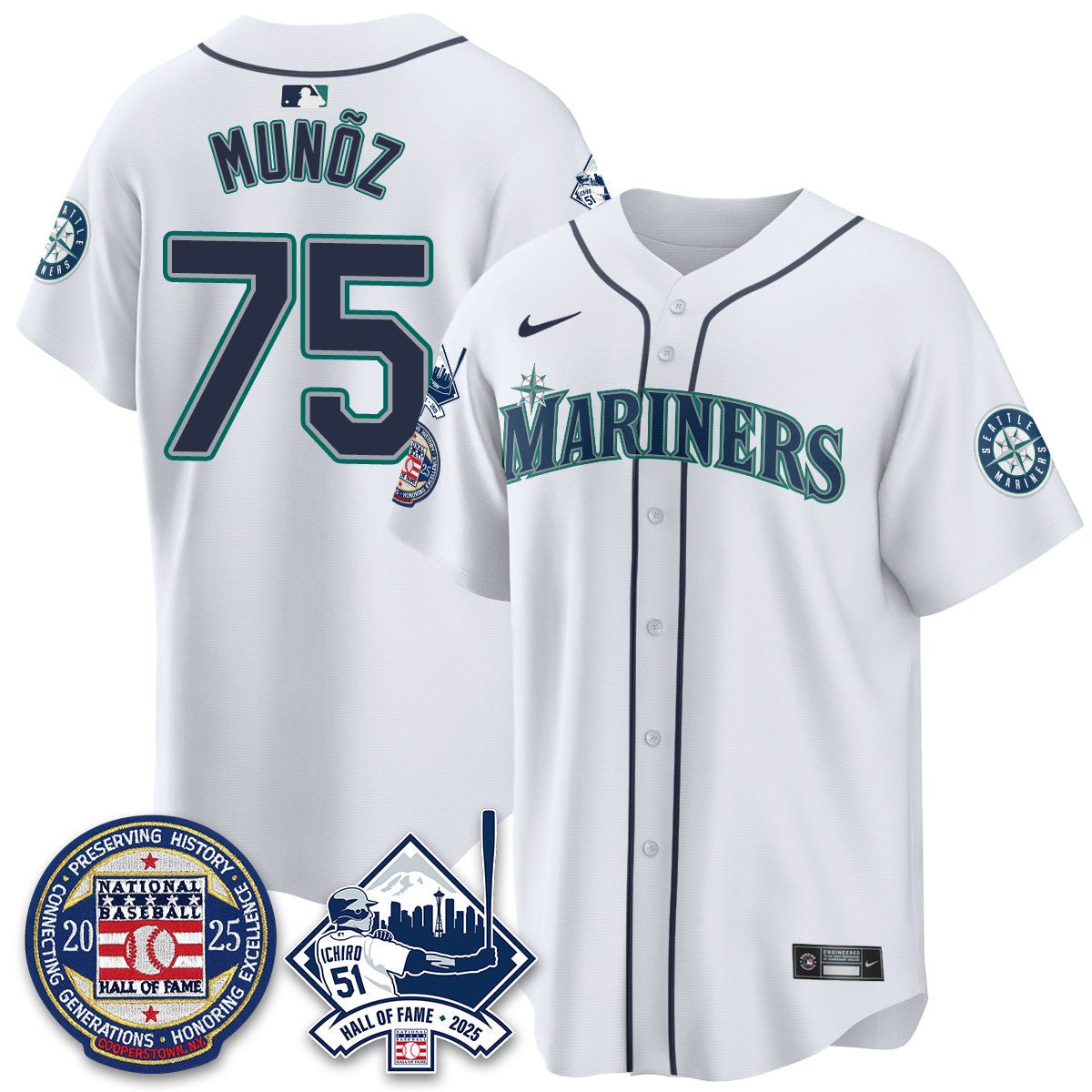 SEA Ichiro Number Retirement Jersey V2 - All Stitched