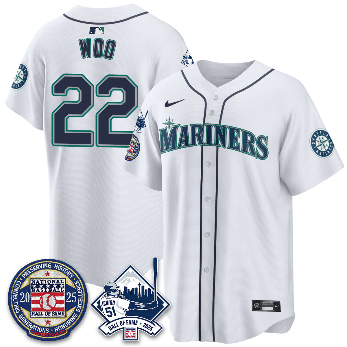 SEA Ichiro Number Retirement Jersey V2 - All Stitched
