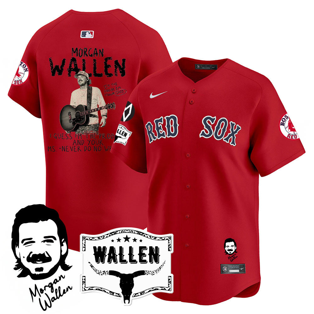 BOS Morgan Wallen 2025 Jersey - All Stitched